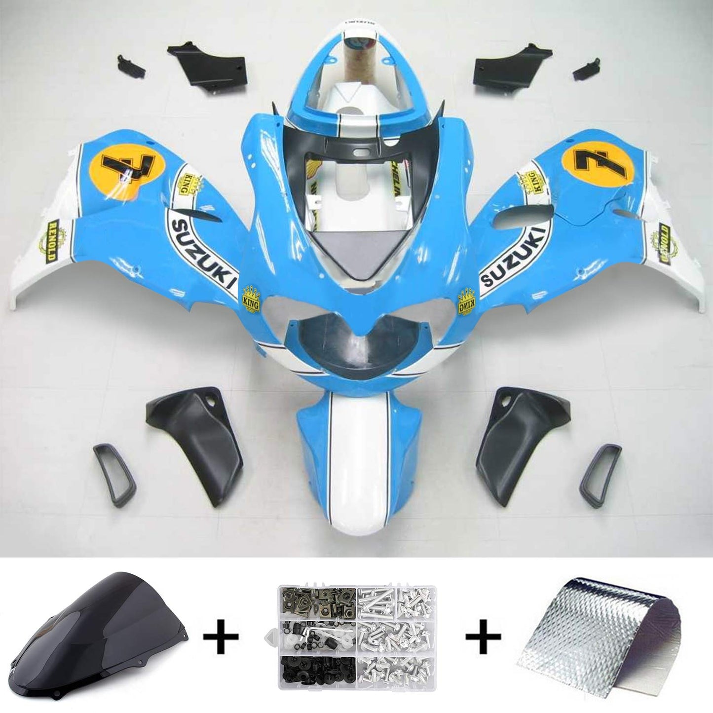 Amotopart Suzuki TL1000R 1998-2003 Verkleidungskit Karosserie Plastikabs ABS