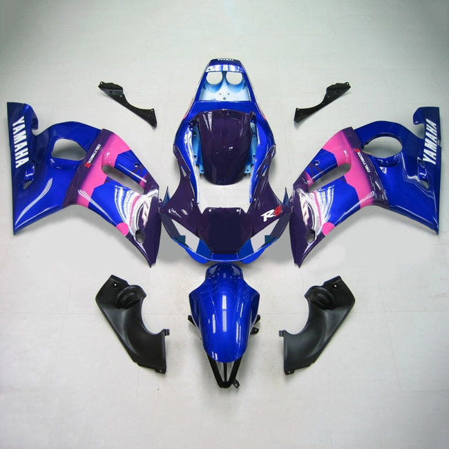 Amotopart Yamaha 1998-2002 YZF 600 R6 Blue Pink Fairing Kit