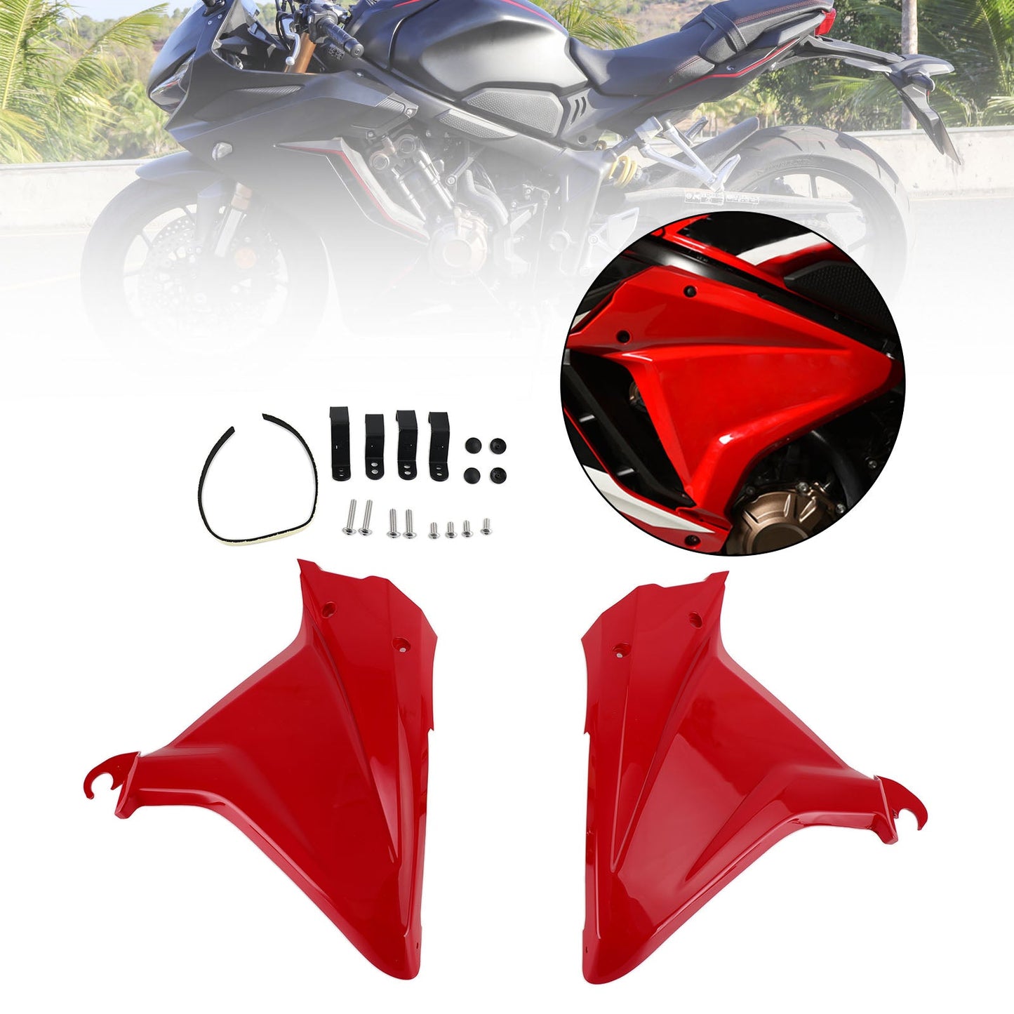 Seitenrahmen-Abdeckplatten Zierverkleidungen Kleidungen für Honda CBR650R 2019-2021 Generika