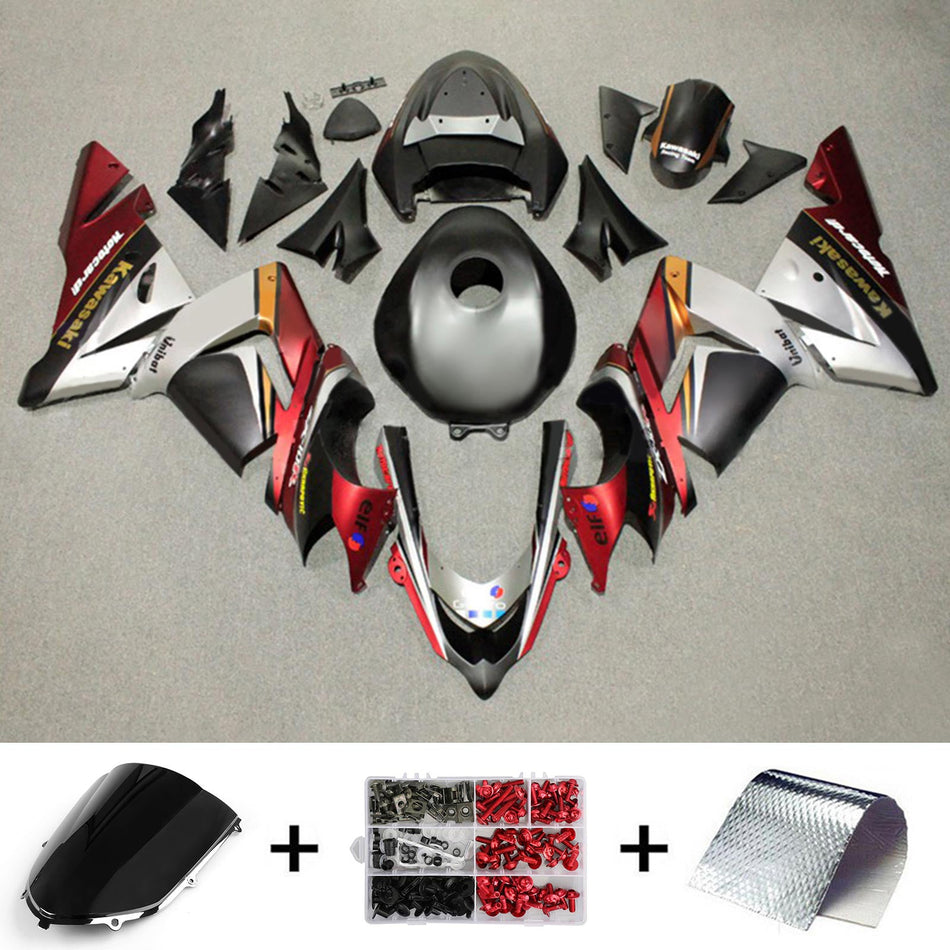 Amotopart Verkleidungsset für Kawasaki ZX10R 2004–2005, Karosserie, Kunststoff, ABS