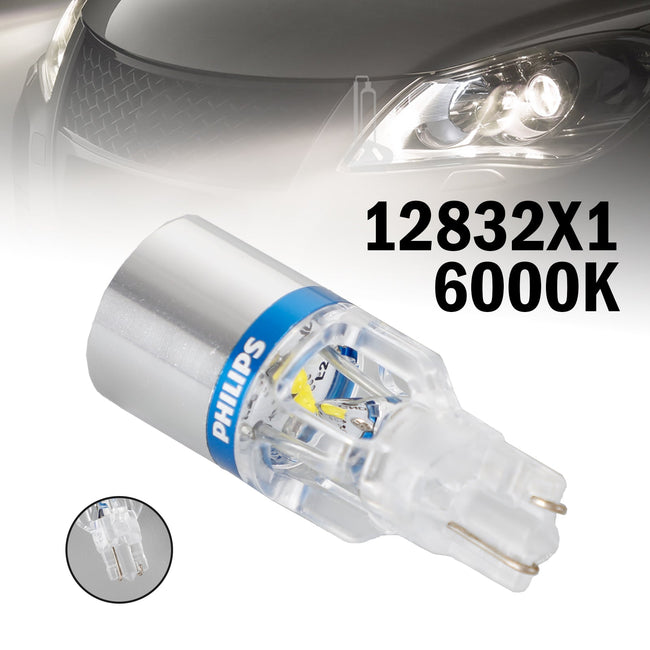 Pour Philips 12832X1 Auto X-treme Ultinon LED T16 12V3W 200LM 6000K W2.1 * 9.5D