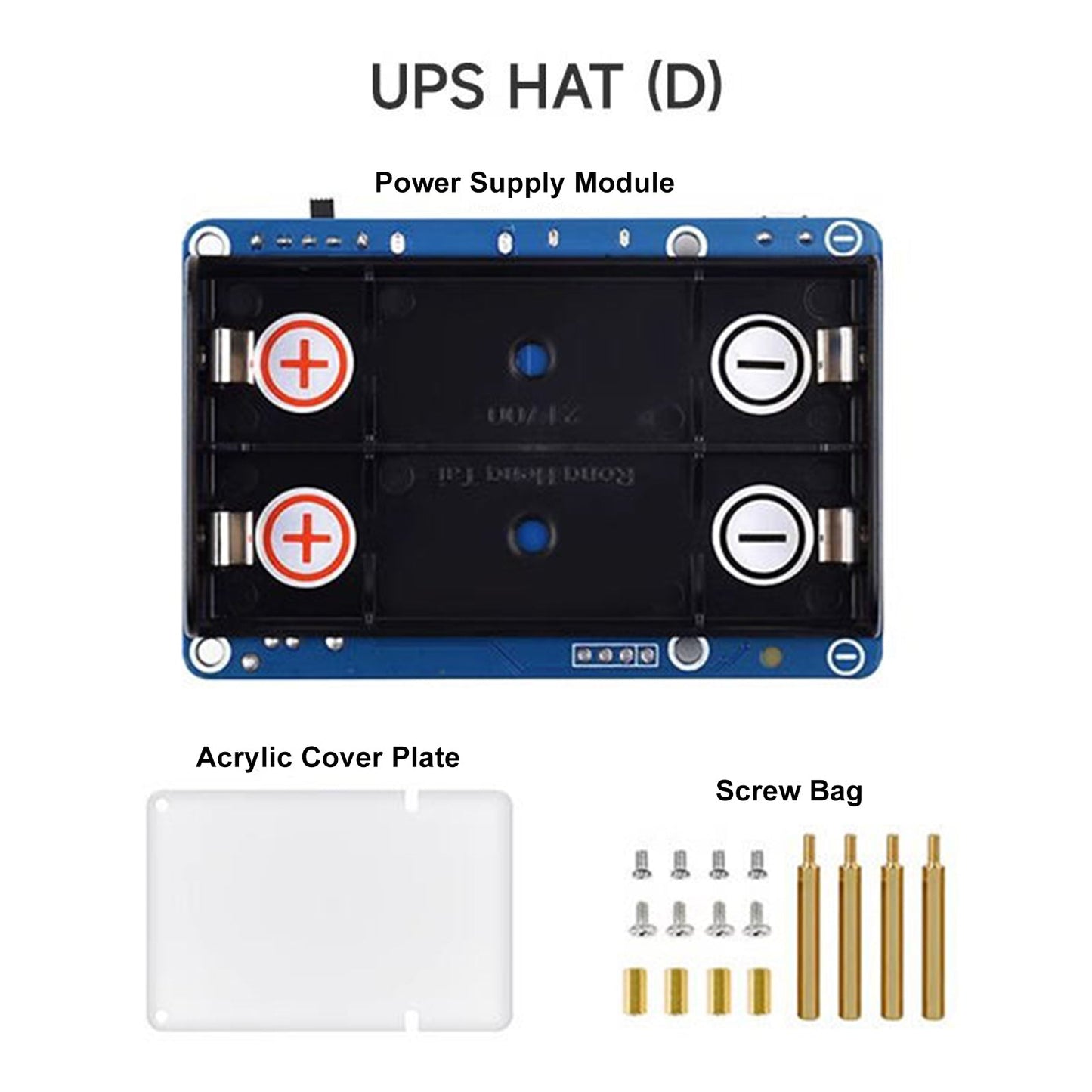 UPS HAT (D) Kit für Raspberry Pi 5V unterbrechungsfreies Stromversorgungsmodul