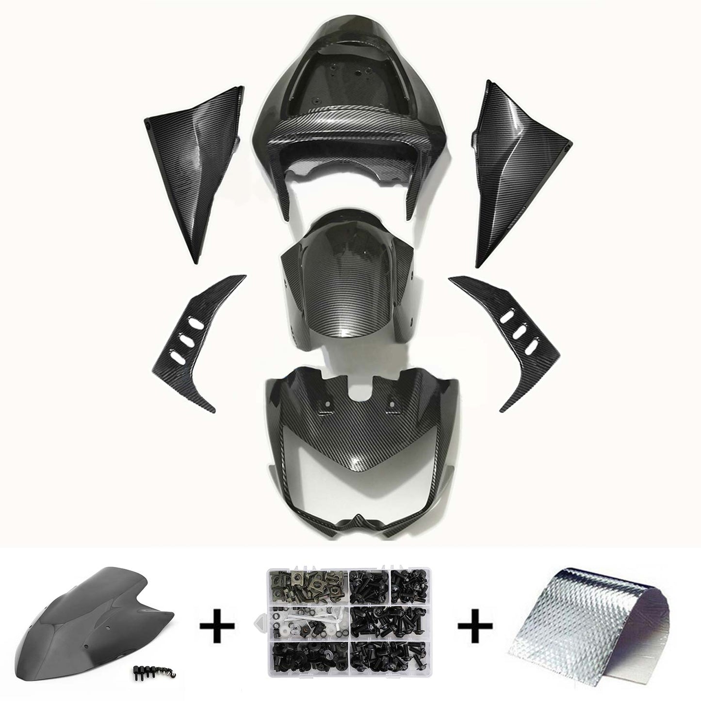 Amotopart Verkleidungsset für Kawasaki Z1000 2003–2006, Karosserie, Kunststoff, ABS