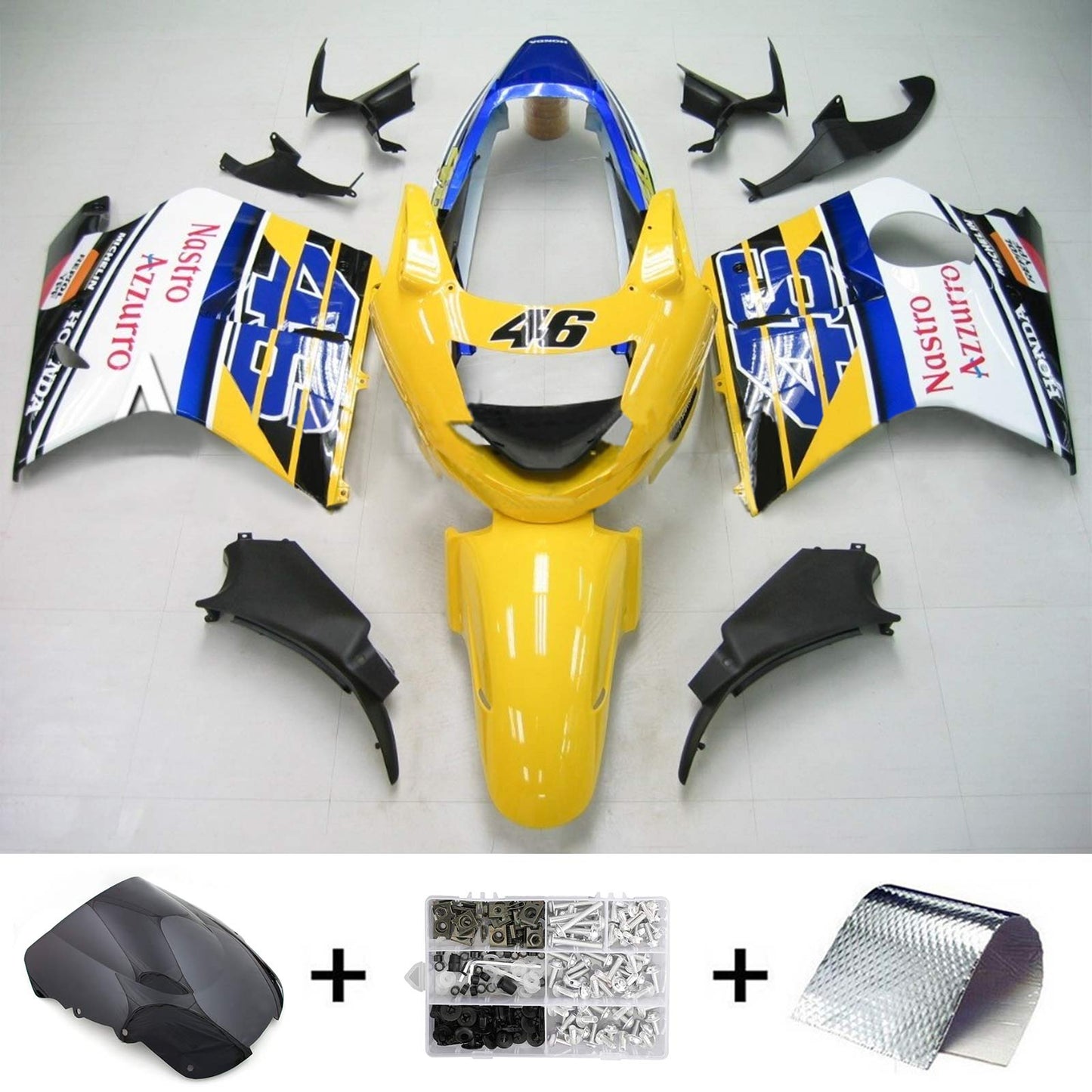 Amotopart Honda CBR1100XX Superblackbird 1996-2007 Verkleidungskit