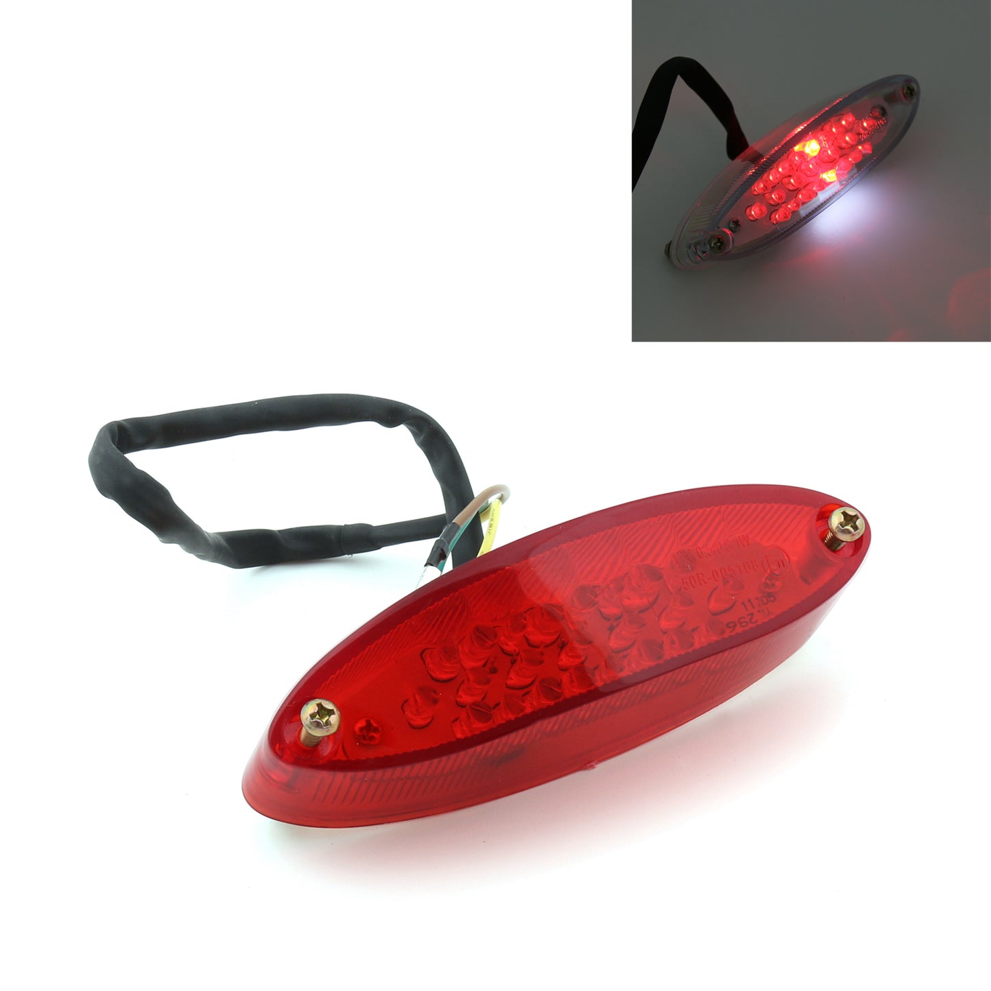 Rote Linse LED Motorrad Motorrad Bremse Laufen Nummernschild Rücklicht Universal