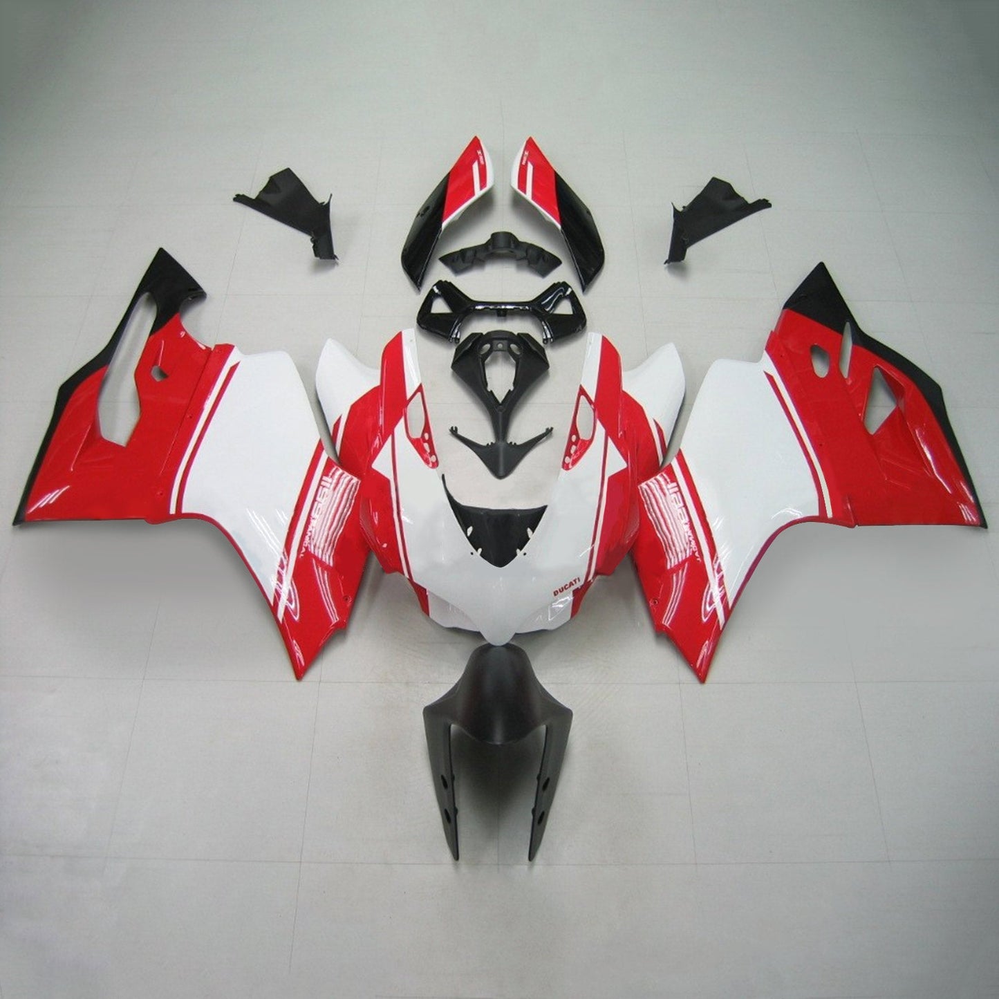 Amotopart Ducati 2012-2014 1199/899 Kit de télécopie rouge blanc