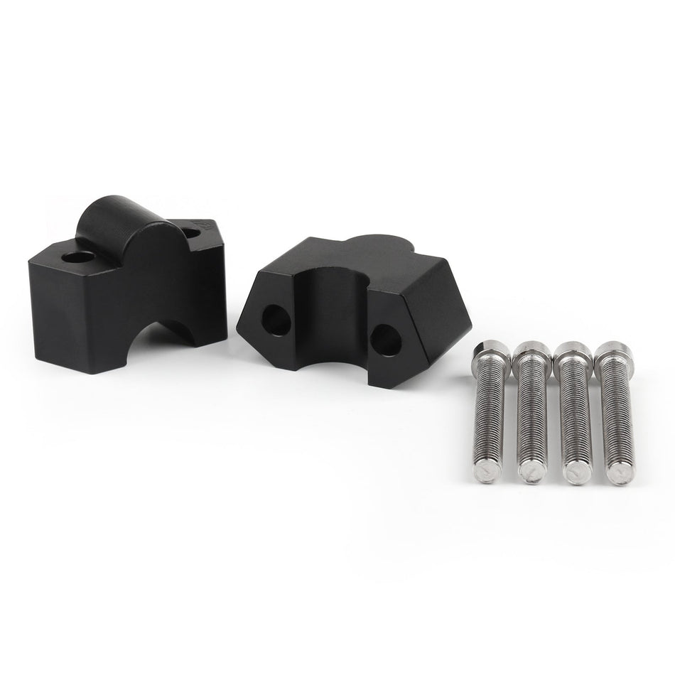 Aluminium 7/8 "22 mm Motorrad -Lenker -Riser -Halterung für Kawasaki Z250 BLK