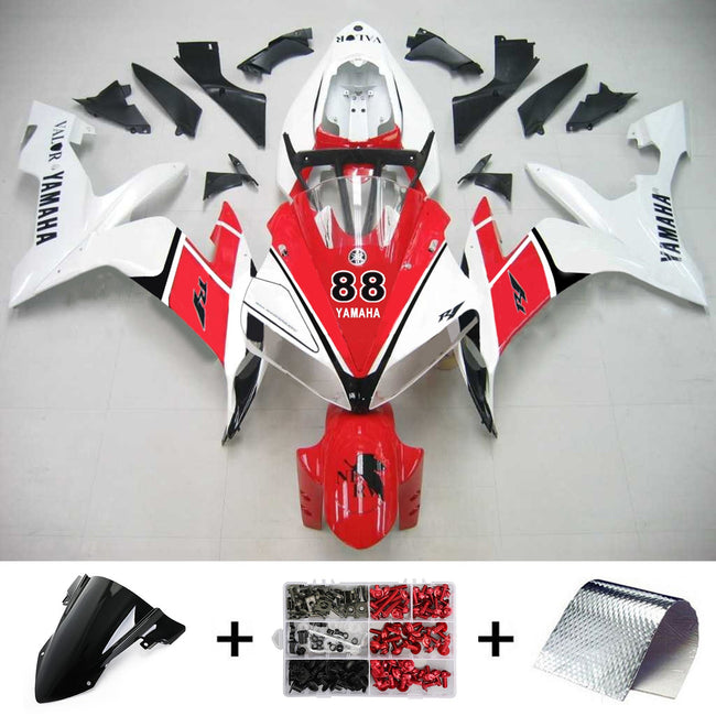 Amotopart Yamaha 2004-2006 YZF 1000 R1 White Red Fearing Kit