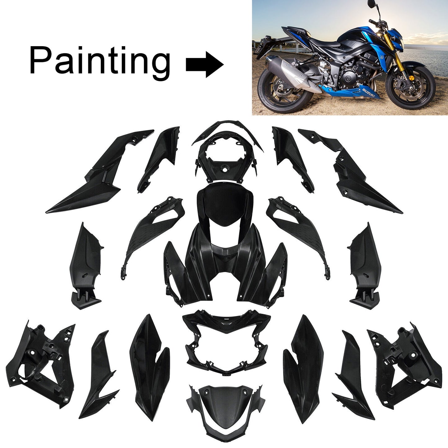 Amotopart Suzuki GSX-S 750 2017-2021 Kit de carénage Corps Plastique