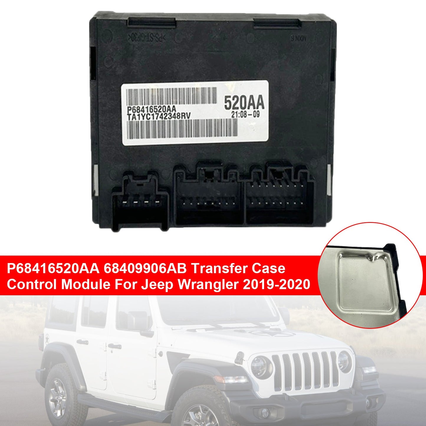 P68416520AA 68409906AB Verteilergetriebe-Steuermodul für Jeep Wrangler 2019–2020