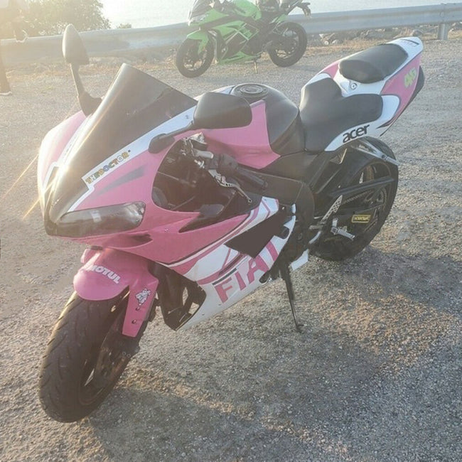 Amotopart 2004-2006 Yamaha YZF 1000 R1 Pink White Fairing Kit