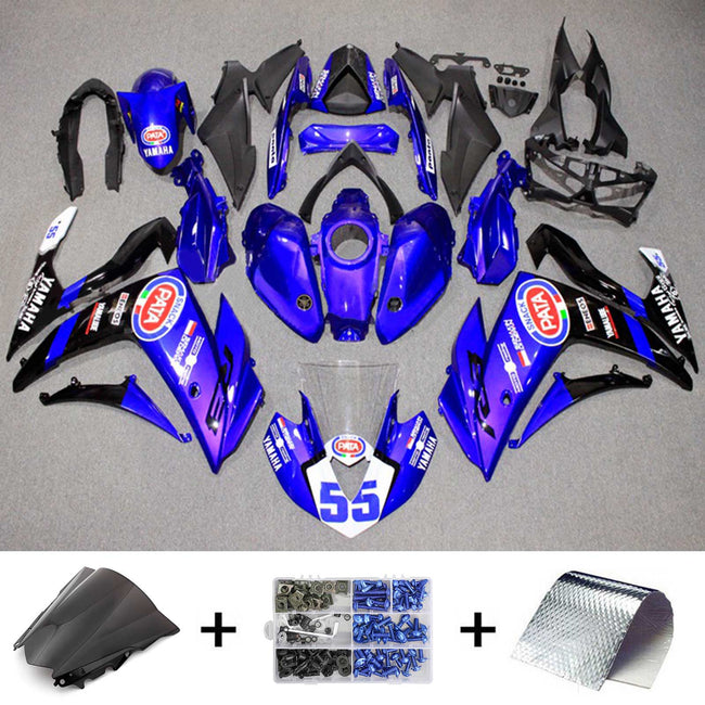 Kit de vente Amotopart Yamaha 2014-2018 YZF R3 &amp; 2015-2017 YZF R25 Blue Fearing Kit