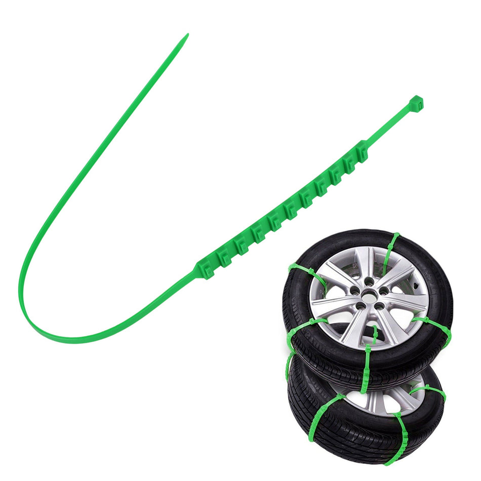 10 STüCKE Schneereifenkette Anti-Rutsch-Gürtel für Auto, LKW, SUV, Notfall, Winterfahren, generisch