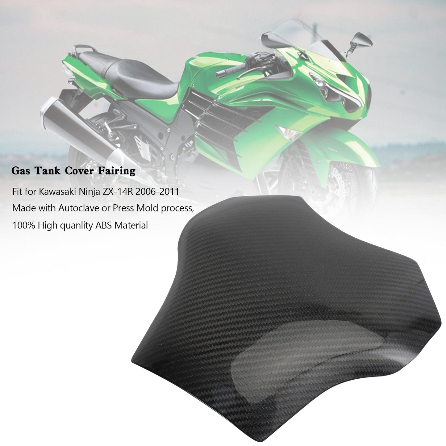 Kawasaki Ninja ZX-14R 2006–2011 Carbon Tankdeckel Verkleidungsschutz