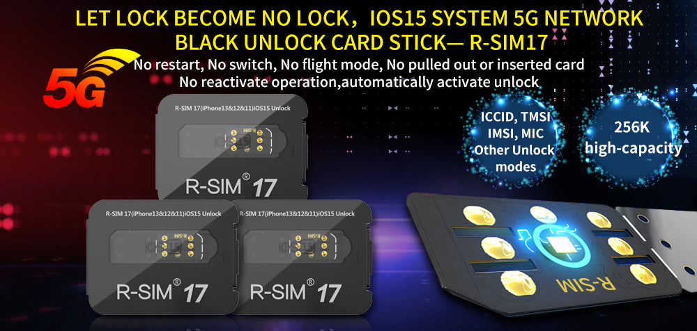 R-SIM 17 Nano déverrouiller la carte RSIM pour IOS 15 iPhone 13 12 mini 12 Pro XS MAX 8