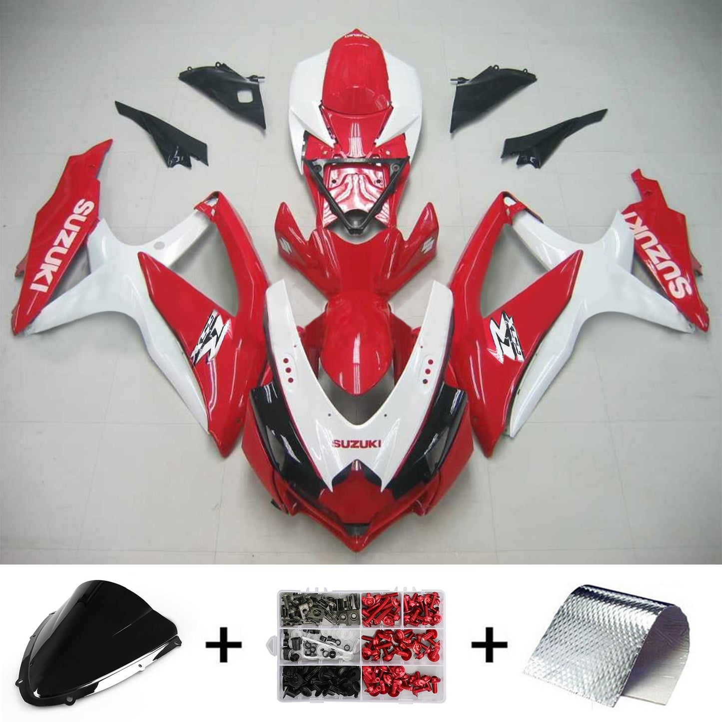 Amotopart Suzuki GSXR 600/750 2008-2010 Verkleidungskit Karosserie Kunststoff ABS K8