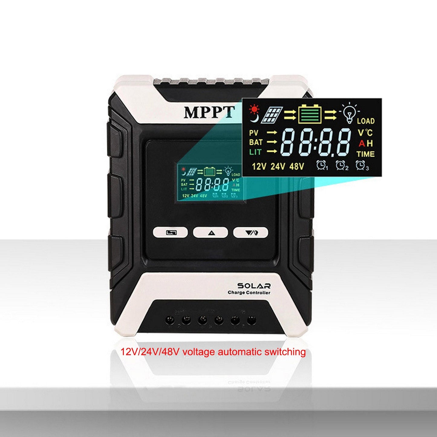 12/24/48V 20A MPPT panneau de contrôleur de charge solaire régulateur de batterie double USB