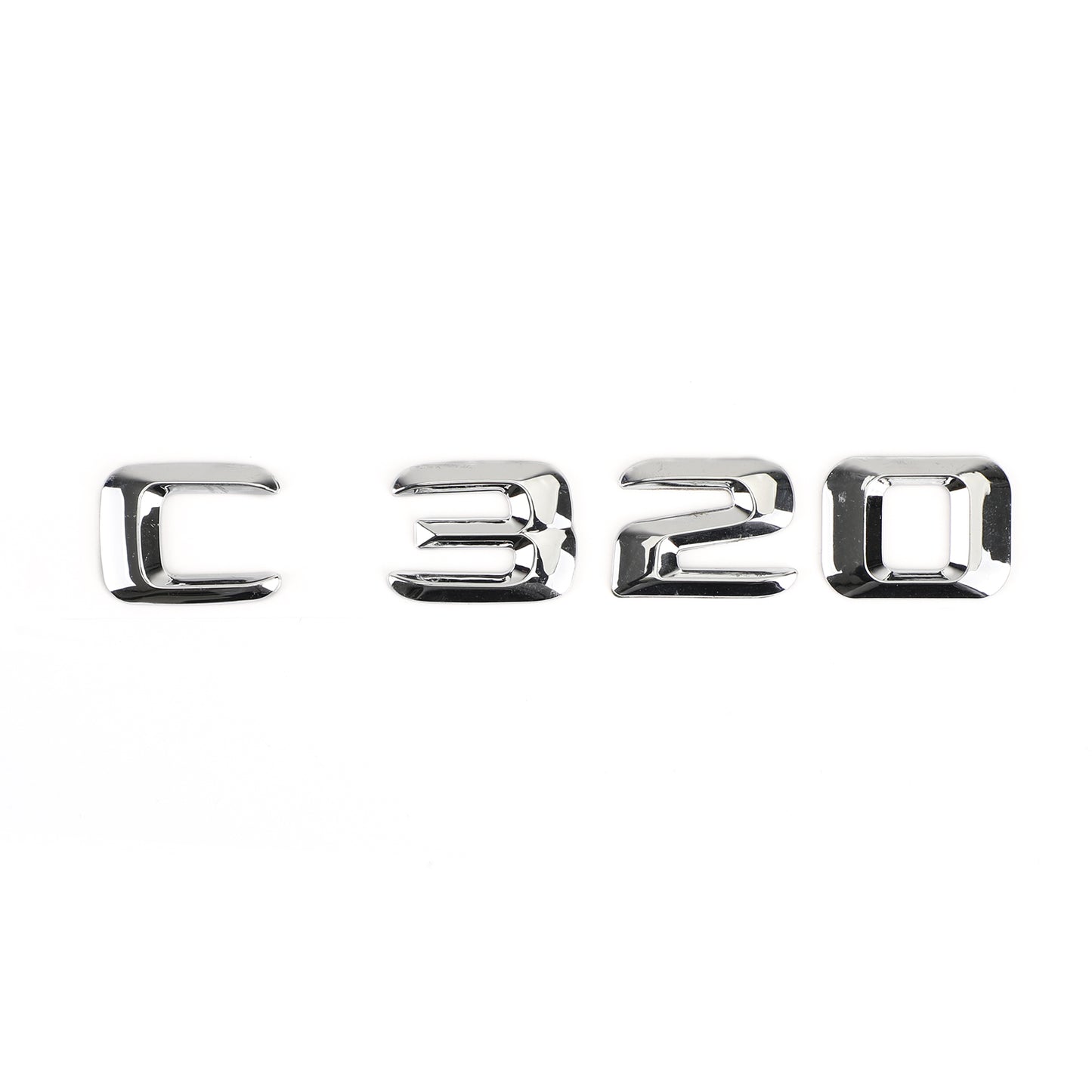 Rear Trunk Nameplate Emblem Abzeichen Aufkleber Decal Für Mercedes C320 Chrome