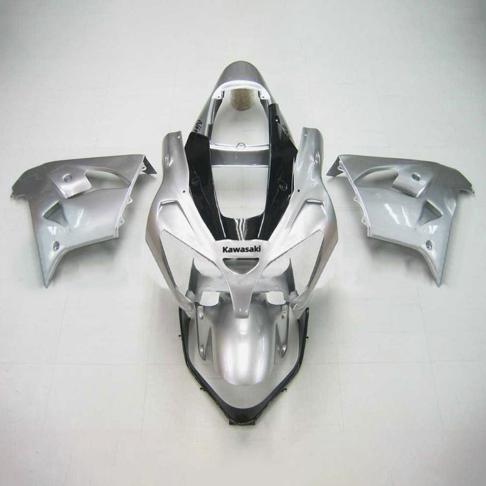 Amotopart Kawasaki 2002-2003 ZX9R Sliver Schwarzverkleidungskit