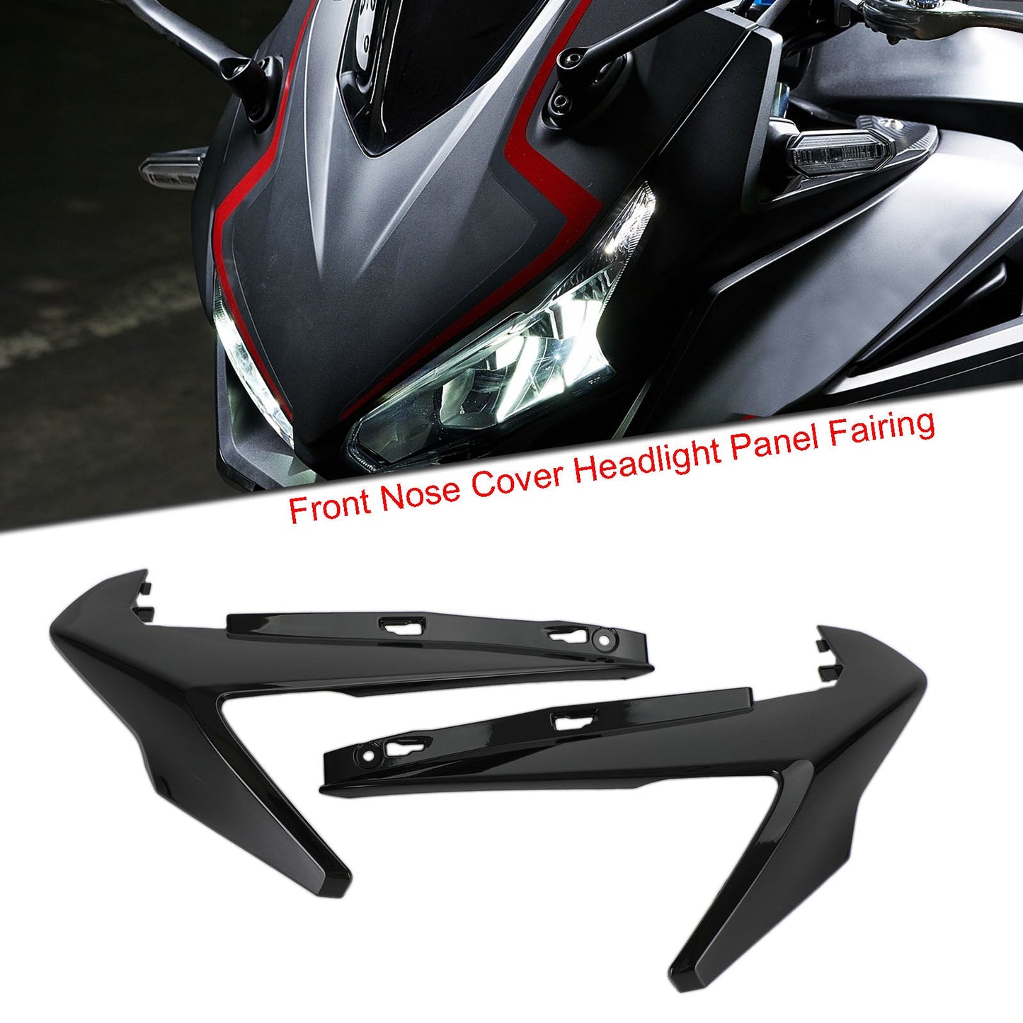 Honda CBR500R 2019–2021 vordere Nasenabdeckung Scheinwerferverkleidung Verkleidung für schwarz generisch
