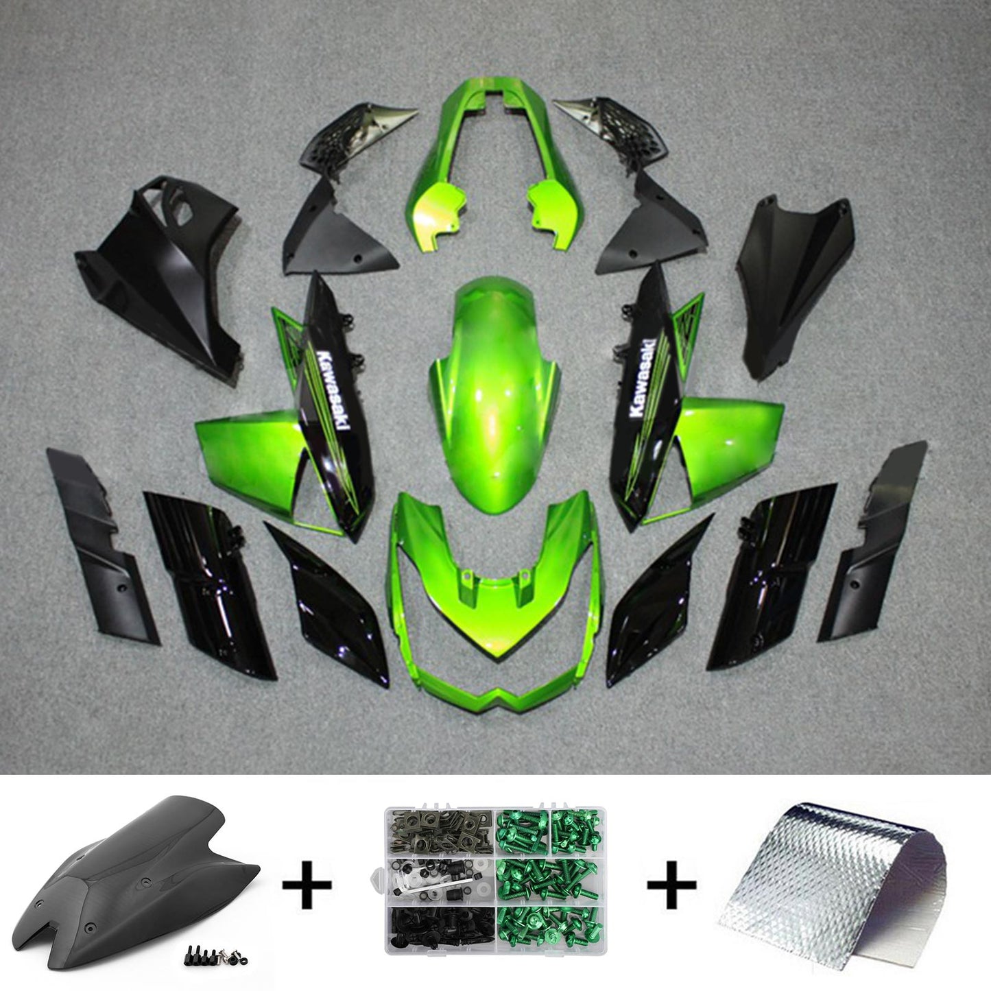 Amotopart Verkleidungsset für Kawasaki Z1000 2010–2013, Karosserie, Kunststoff, ABS