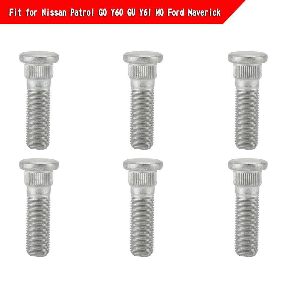 6PCS Vorderrad -Bolzen -Kit für Nissan Patrol GQ Y60 Gu Y61 MQ Ford Maverick