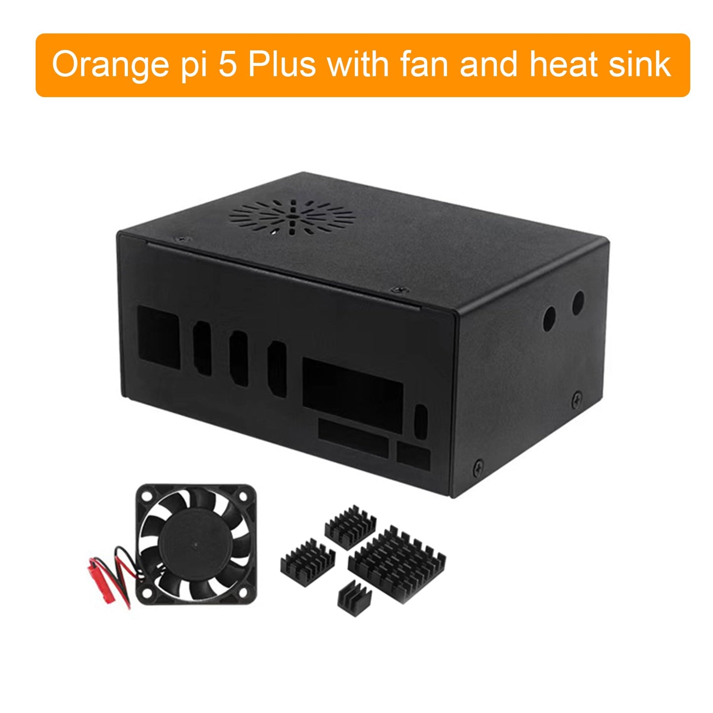 Orange pi 5 Plus Metallkühlgehäuse mit Lüfter und externer WLAN-Antenne