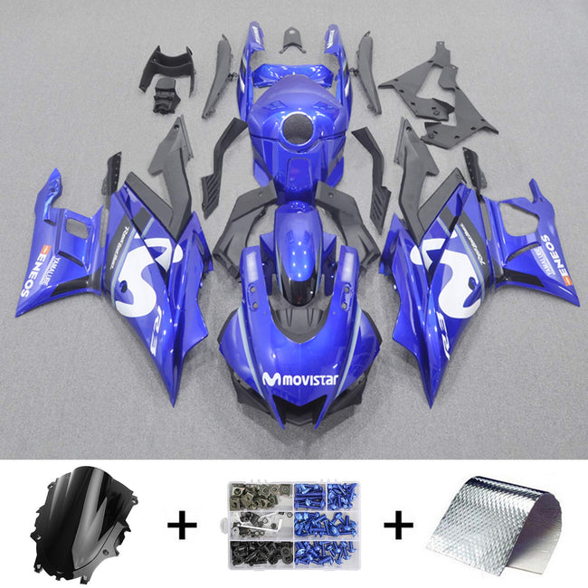 Amotopart Yamaha 2019-2021 YZF R3/YZF R25 Kit de déclenchement Noir Bleu Mix