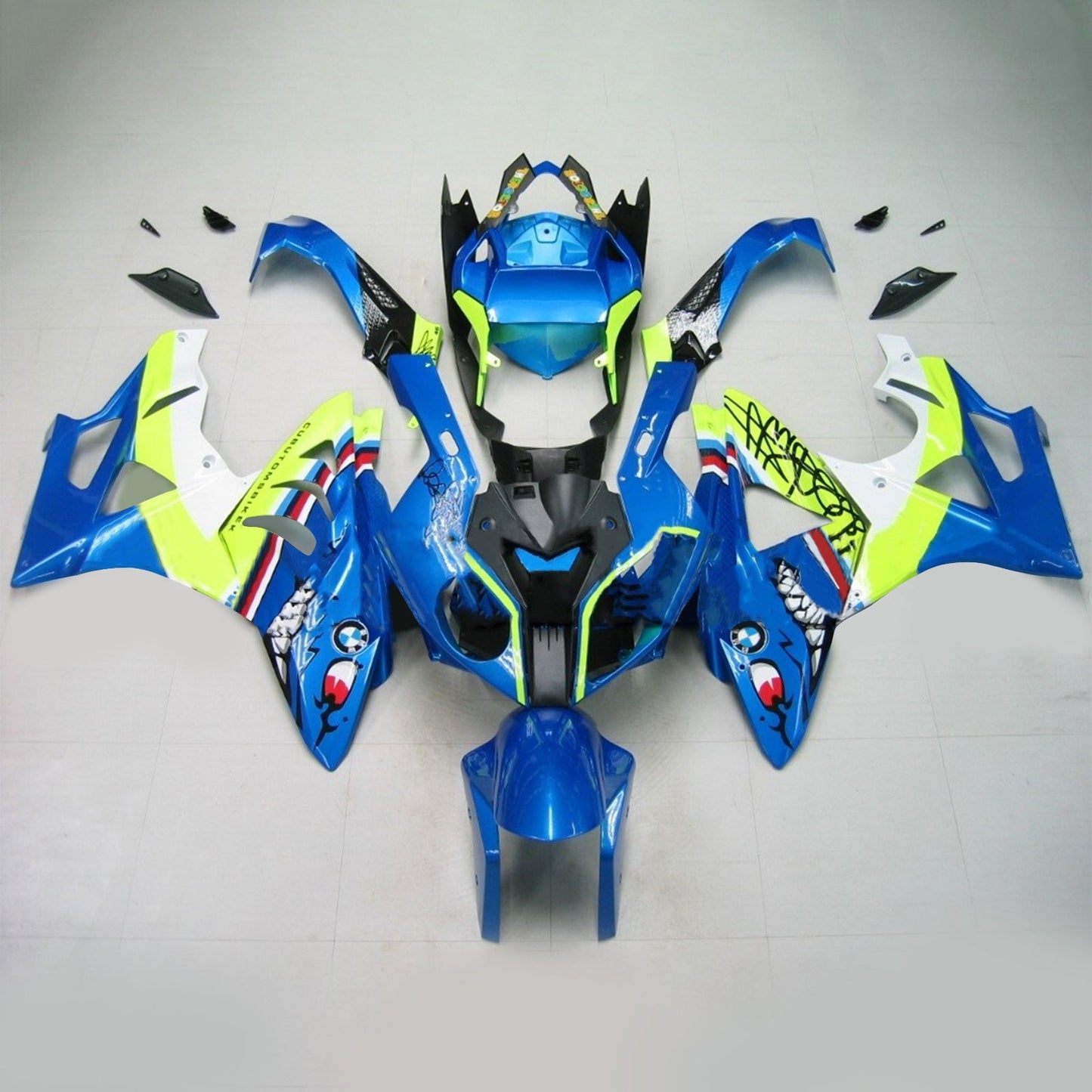 AMOTOPART 2009-2014 BMW S1000RR Blue & Yellow FACTION KIT