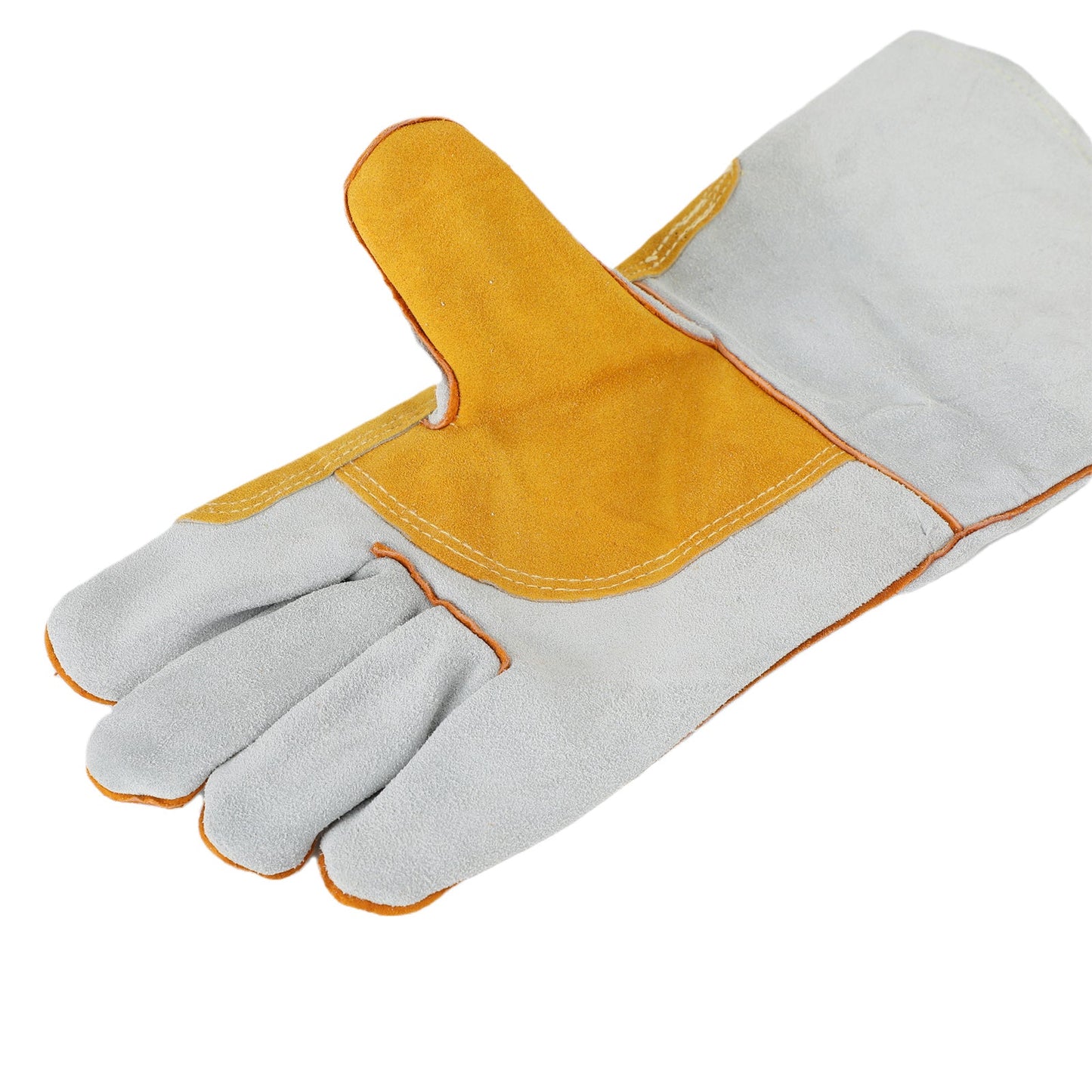 Gants de soudage en cuir de 14 pouces pour soudeur Tig/Mig/BBQ/Stick résistant à la chaleur