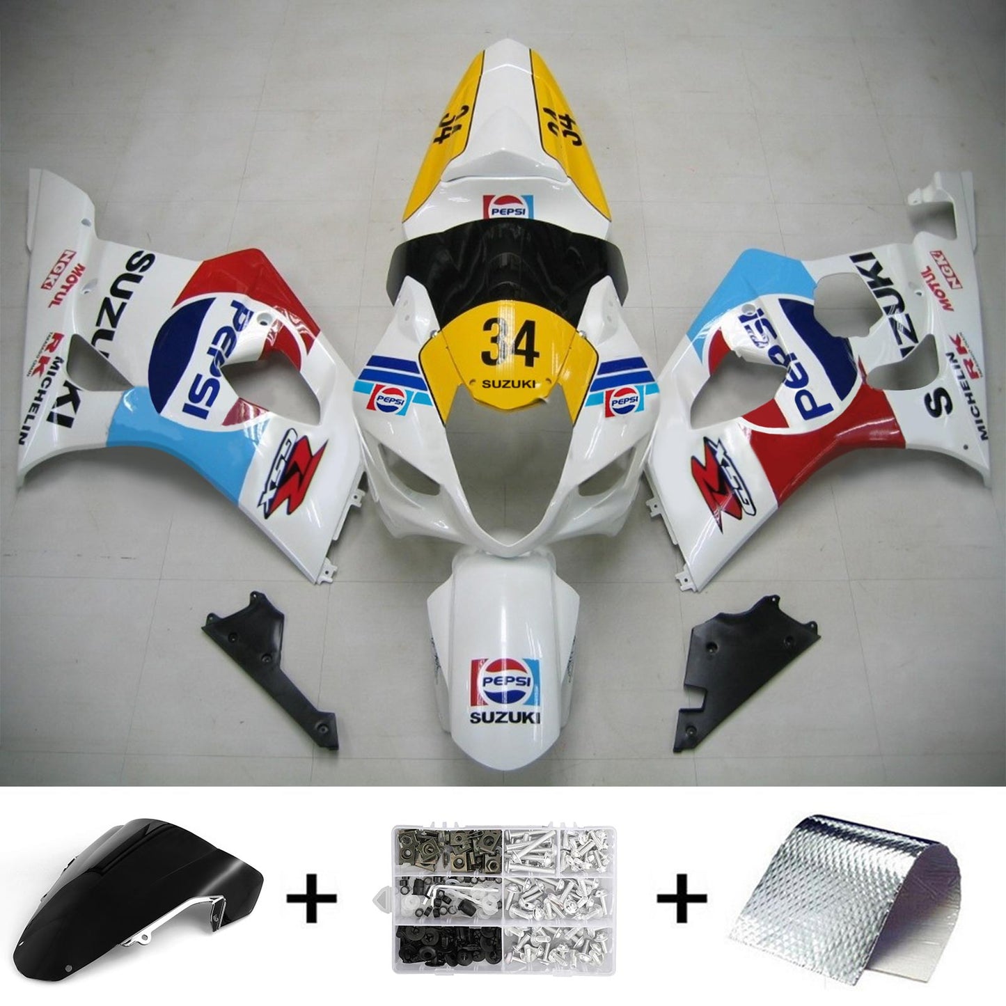 Amotopart Suzuki GSXR1000 2003-2004 Verkleidungskit K3