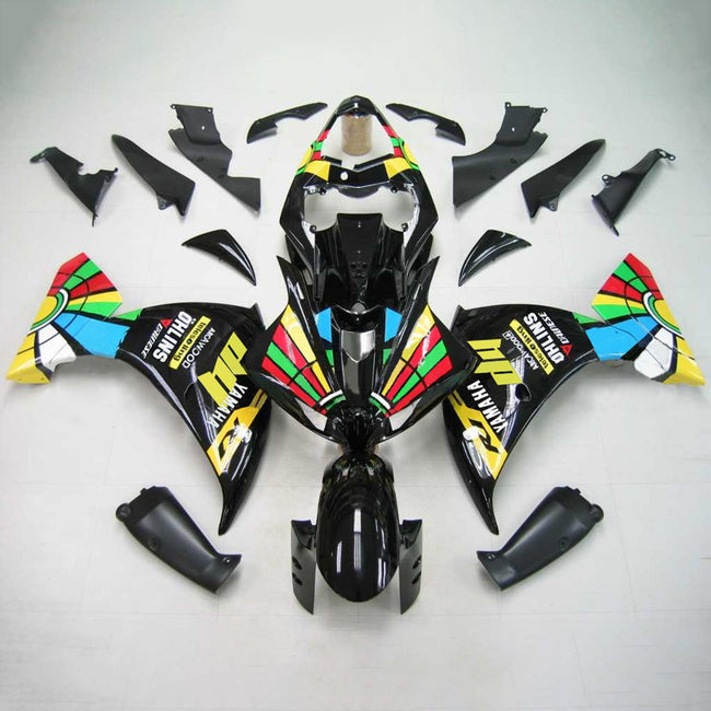 Amotopart Yamaha 2009-2011 YZF 1000 R1 Kit de carénage multicolore