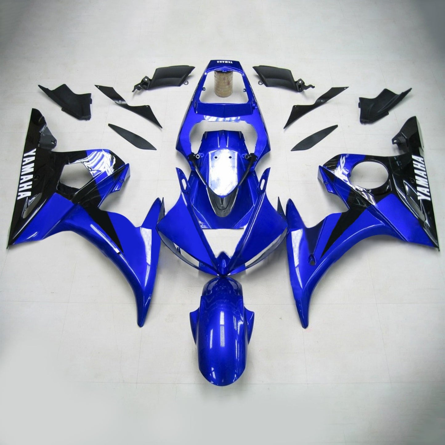 Amotopart Yamaha 2005 YZF 600 R6 Schwarzblaues Abzugskit