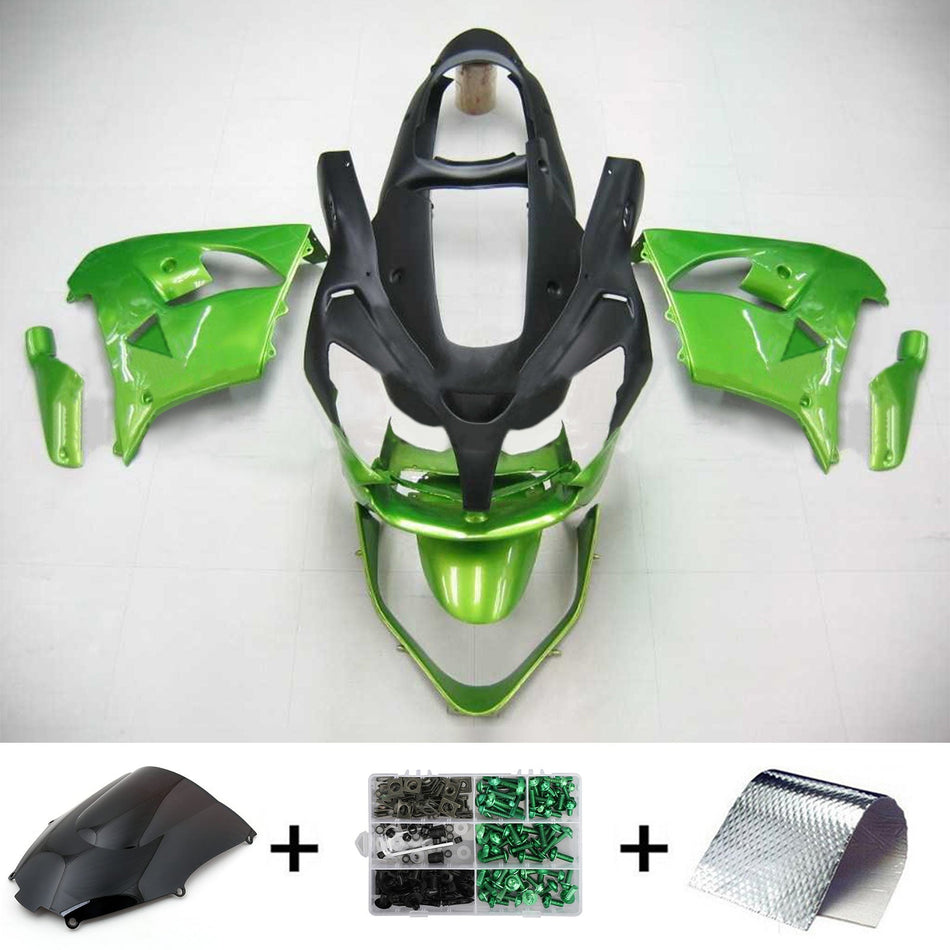 Kit de livraison vert Amotopart Kawasaki ZX9R 2000-2001