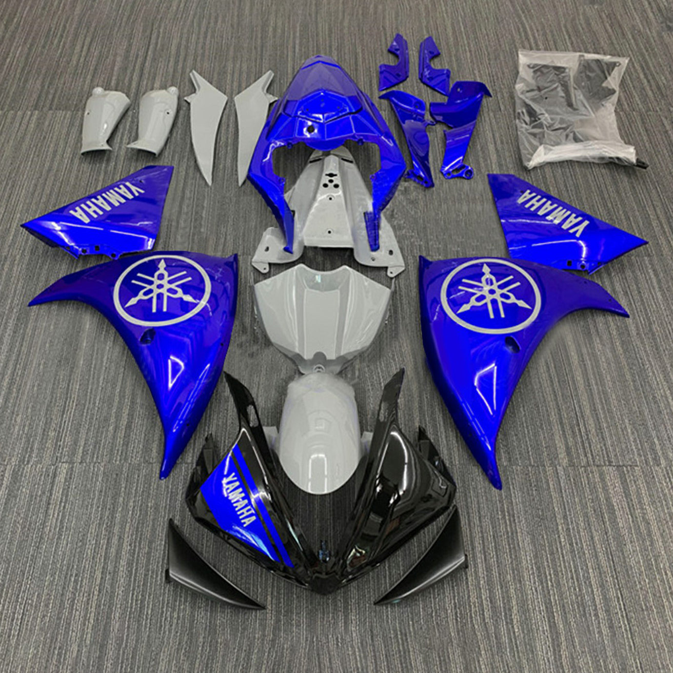 Amotopart Yamaha YZF 1000 R1 2009–2011 Verkleidungsset, Karosserie, Kunststoff, ABS