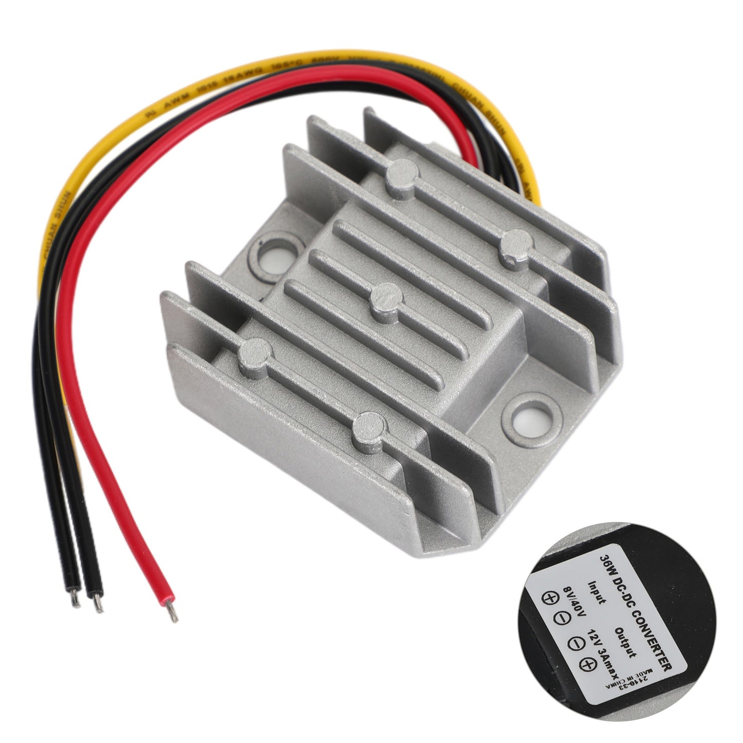 Module régulateur de tension convertisseur de tension DC/DC 8V/40V à 12V 3A 36W