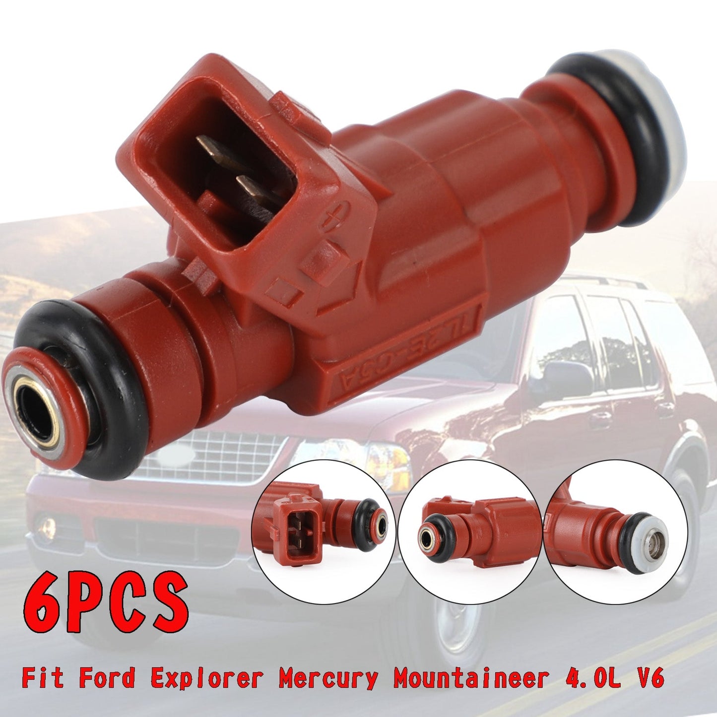6PCS -Kraftstoffeinspritzdüsen 0280156028 FORD Ford Explorer Mercury Mountaineer 4.0L V6 Generic