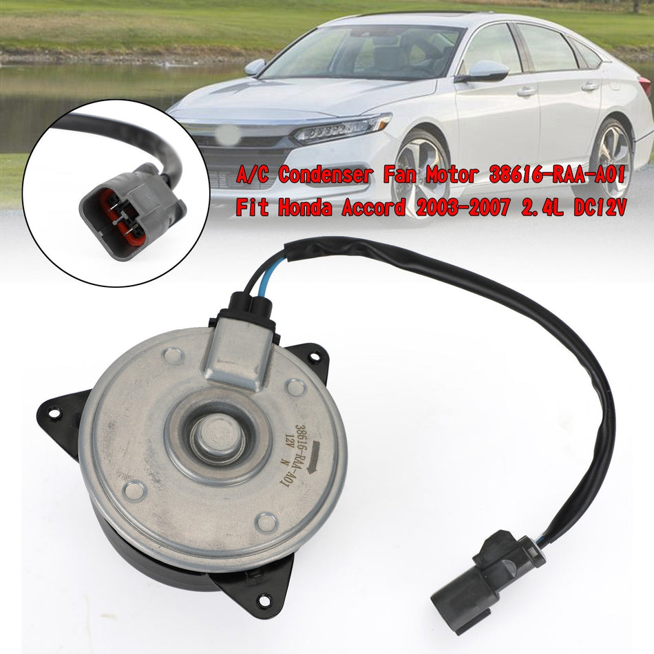 A/C Kondensatorlüftermotor 38616-RAA-A01 Passend für Honda Accord 2003–2007 2.4L DC12V Generic