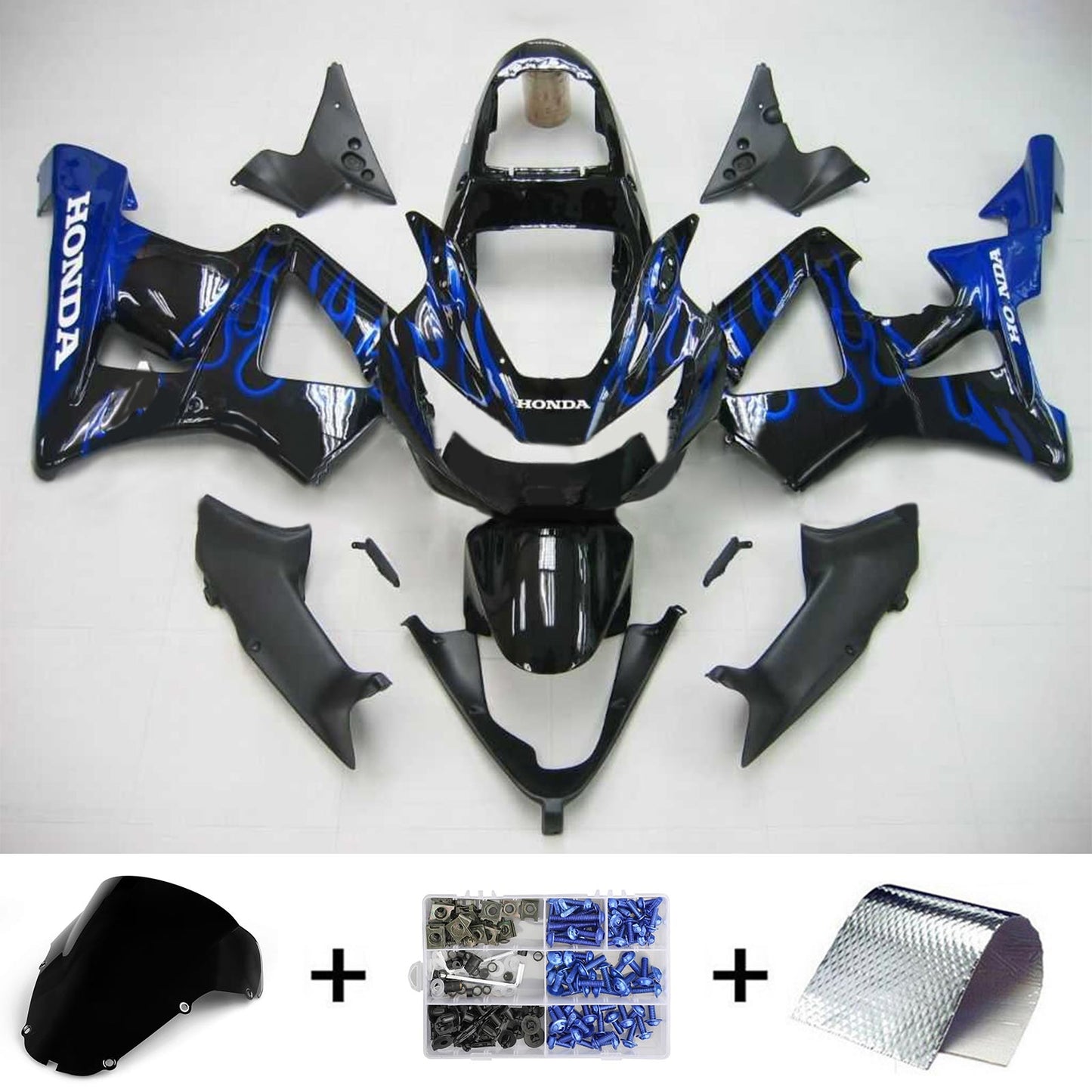 Amotopart Honda CBR929RR 2000-2001 Kit de carénage Corps Plastique ABS