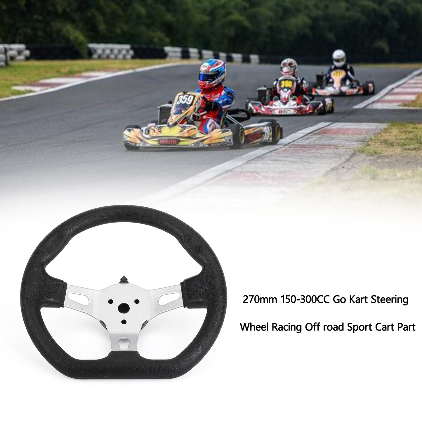 270mm 150-300CC Go Kart Lenkrad Racing Off road Sport Cart Part