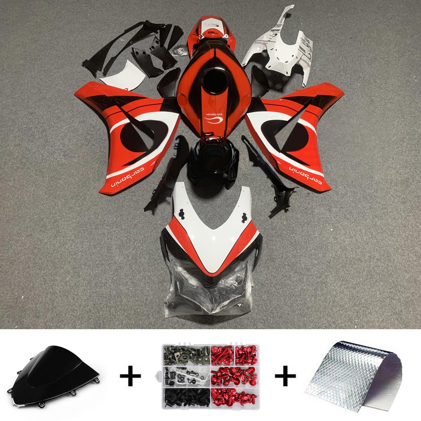 Amotopart Honda CBR1000RR 2008–2011 Verkleidungsset, Karosserie, Kunststoff, ABS