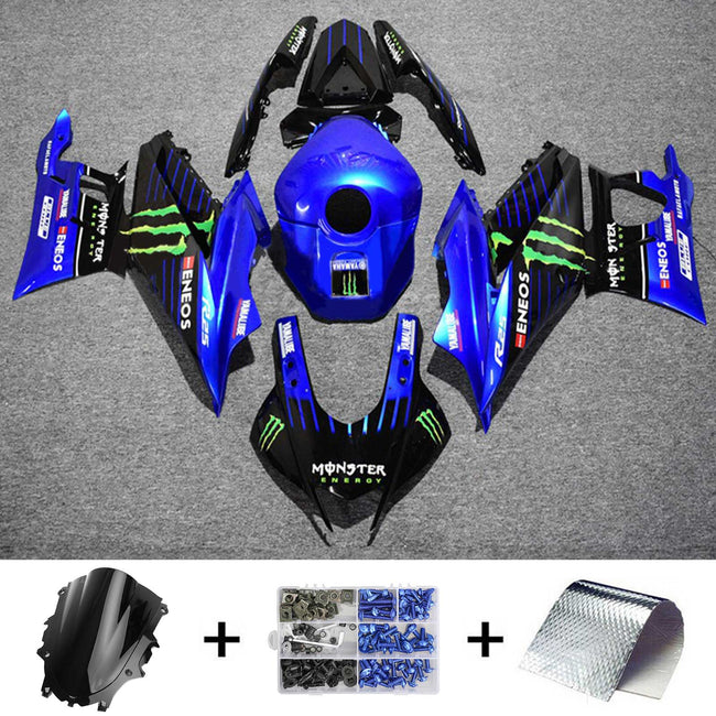 Amotopart Yamaha 2019-2021 YZF R3/YZF R25 Blaues Monsterverkaufskit