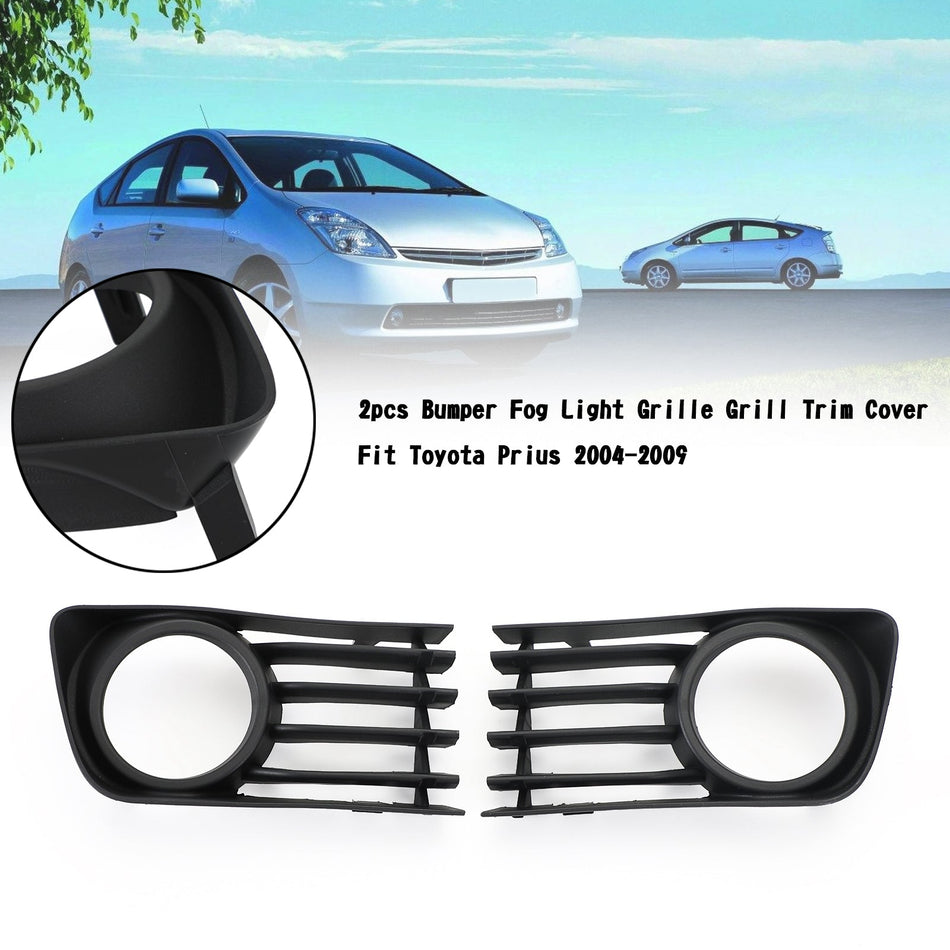 2pcs Sto?f?nger Nebel Light Grill Grill Trim Cover Fit Toyota Prius 2004-2009 05 06 07 08 Schwarz Generikum