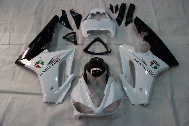 Amotopart 2009-2012 Triumph Daytona 675 Kit de carénage blanc