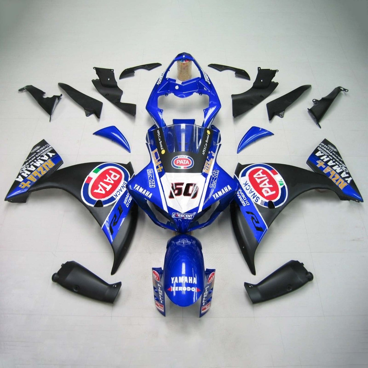 Amotopart Yamaha 2009-2011 YZF 1000 R1 Blue Verkleidungskit