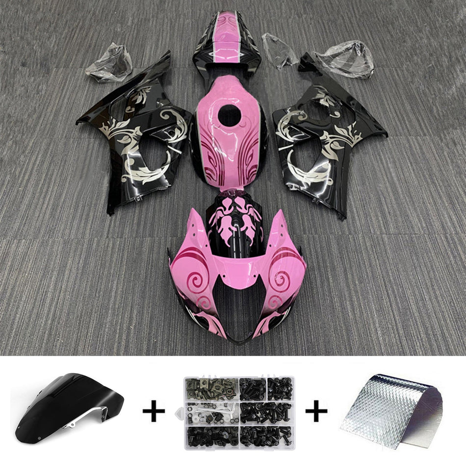 Amotopart Suzuki GSXR1000 2003–2004 K3 rosa Verkleidungsset, Karosserie, Kunststoff, ABS