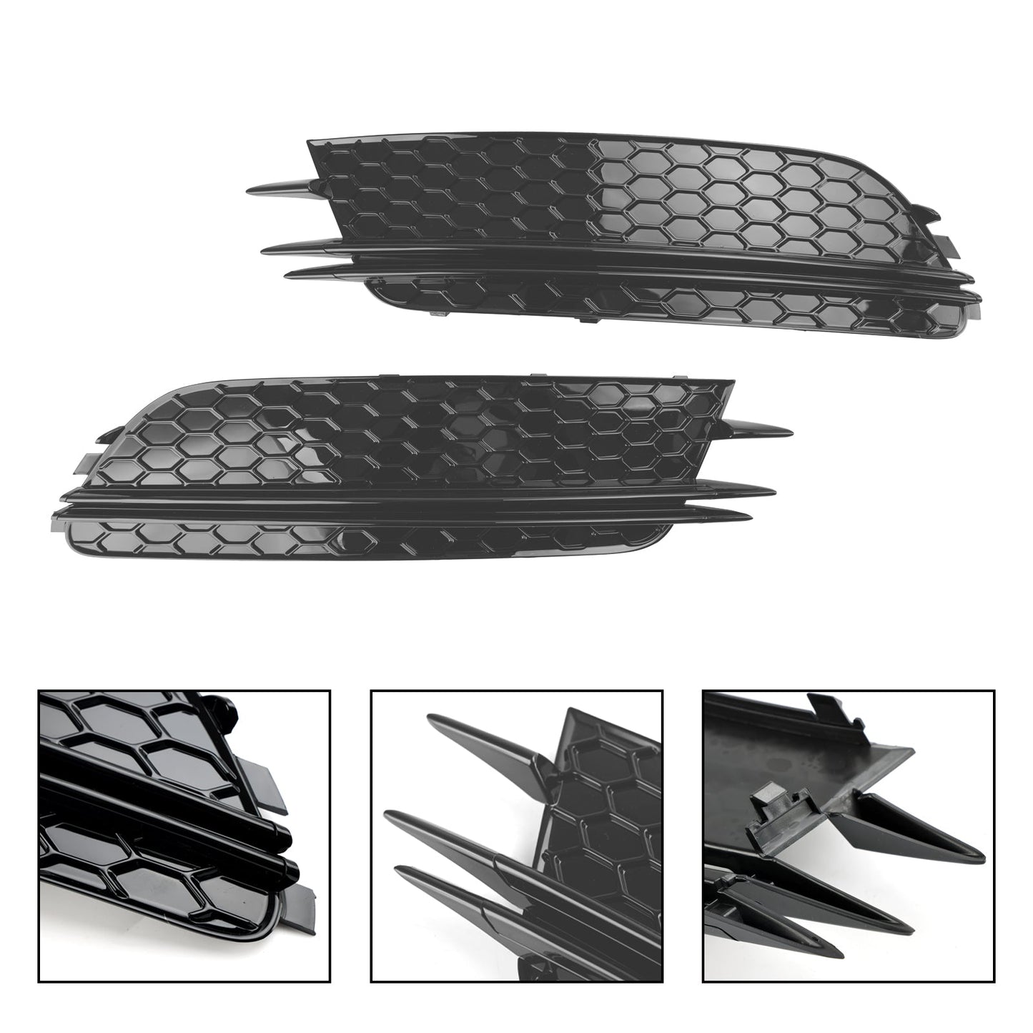 2 Stück Nebelscheinwerfer-Abdeckung, Lünette, Grill, passend für Audi A6 4G C7 2012–2015