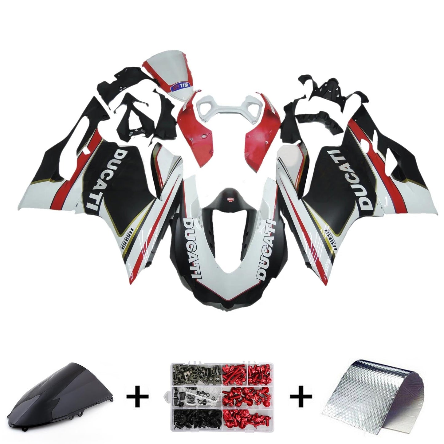 Amotopart Verkleidungsset für Ducati 1199 899 2012–2015, Karosserie, Kunststoff, ABS