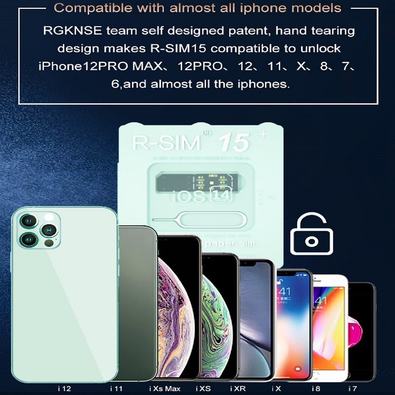 R-SIM 17 Nano déverrouiller la carte RSIM pour IOS 15 iPhone 13 12 mini 12 Pro XS MAX 8