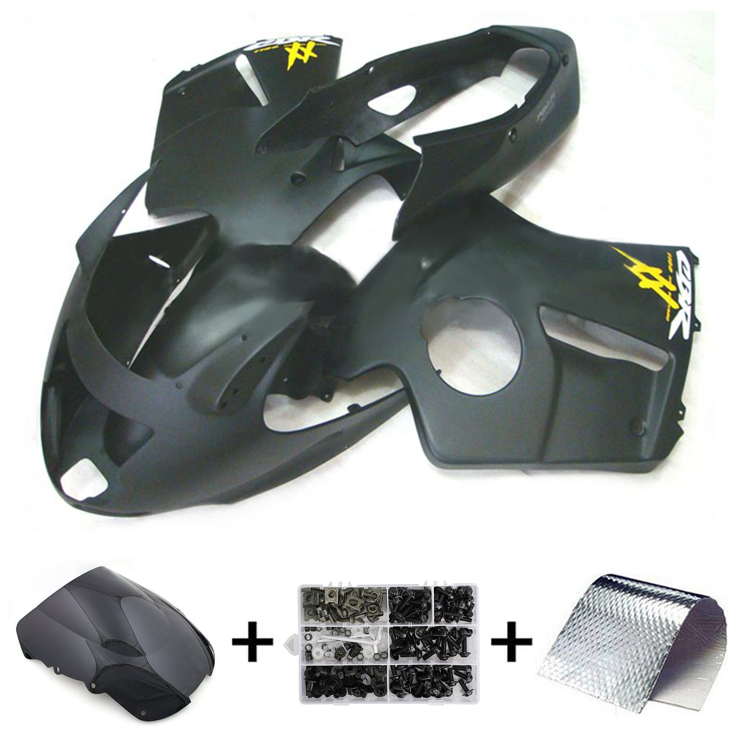 Amotopart Honda CBR1100XX SuperBlackBird 1996–2007 Verkleidungsset, Karosserie, ABS